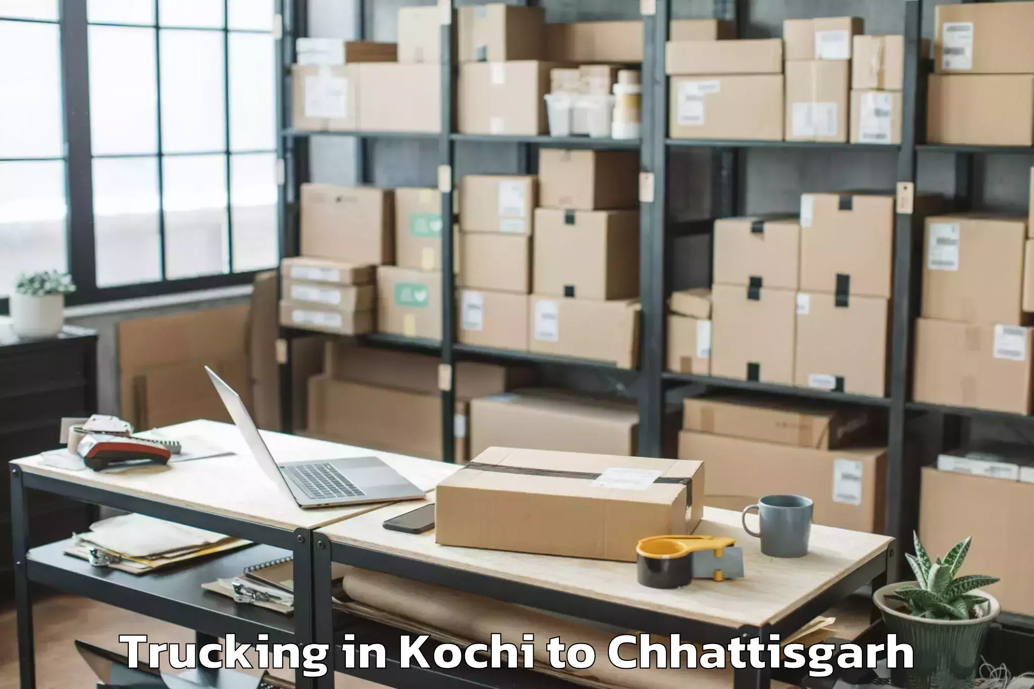 Hassle-Free Kochi to Jashpur Nagar Trucking